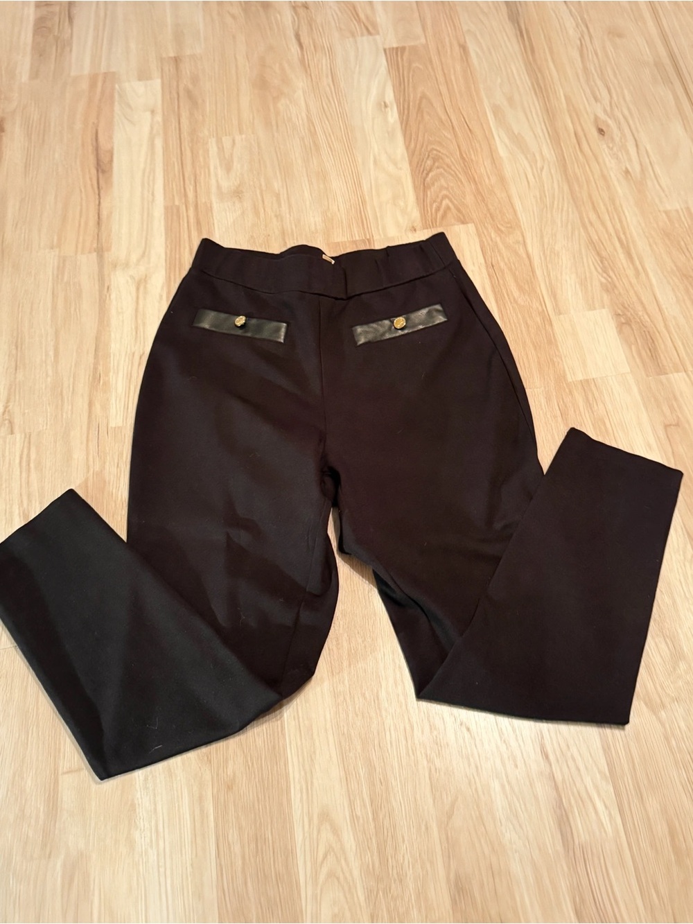 Michael Kors High-Rise Black Slim Ankle Pants - Workwear Detailed pockets casual - Picture 5 of 6